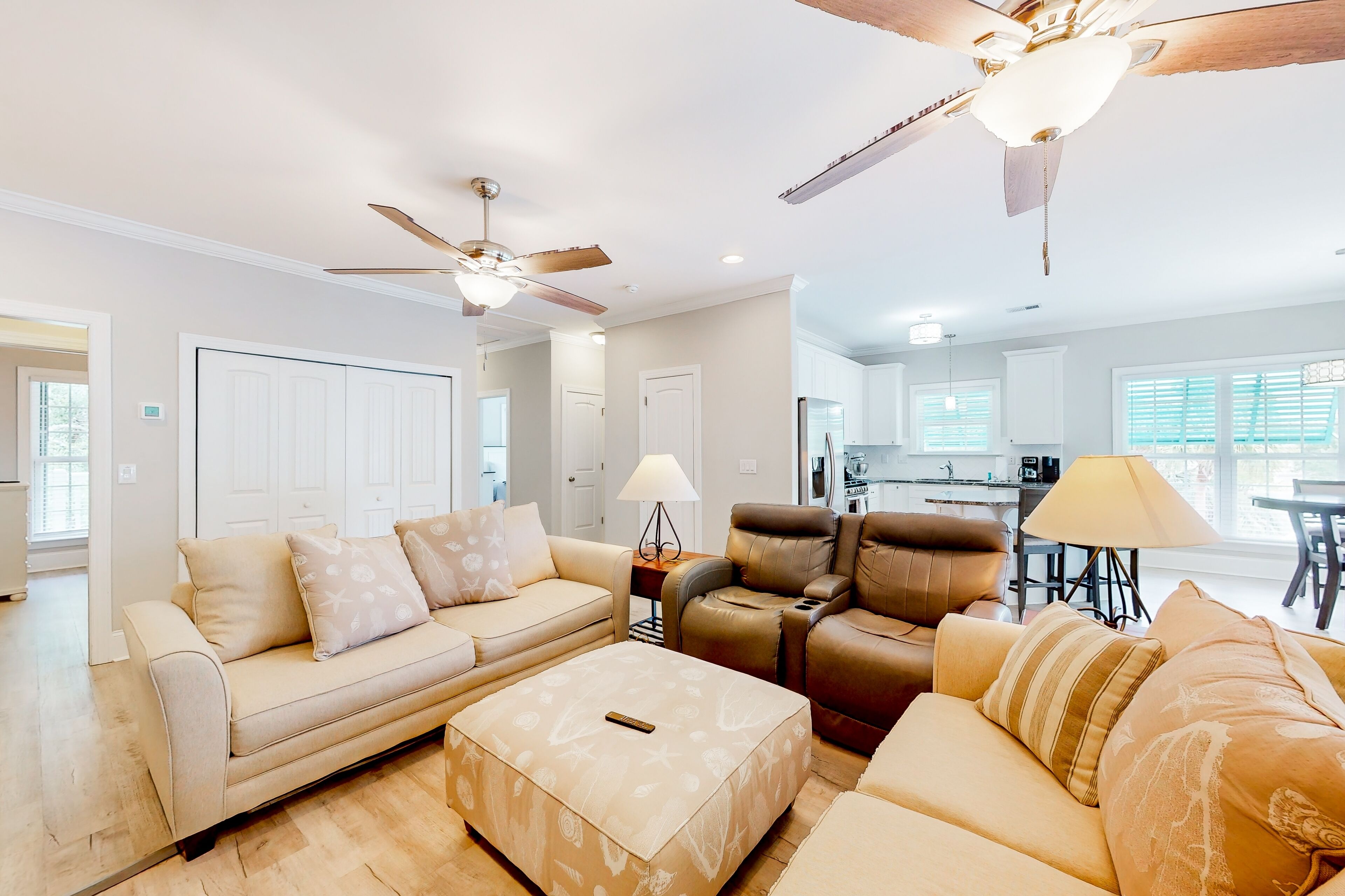 Waterfront home with private pool, central AC & close to beaches