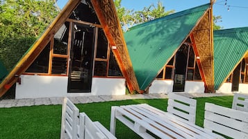 Doppelzimmer, 2 Doppelbetten, Klimaanlage, Gartenblick