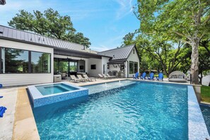 Piscine extérieure, piscine chauffée