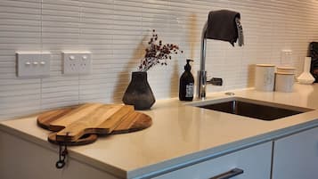 Fridge, oven, stovetop, dishwasher