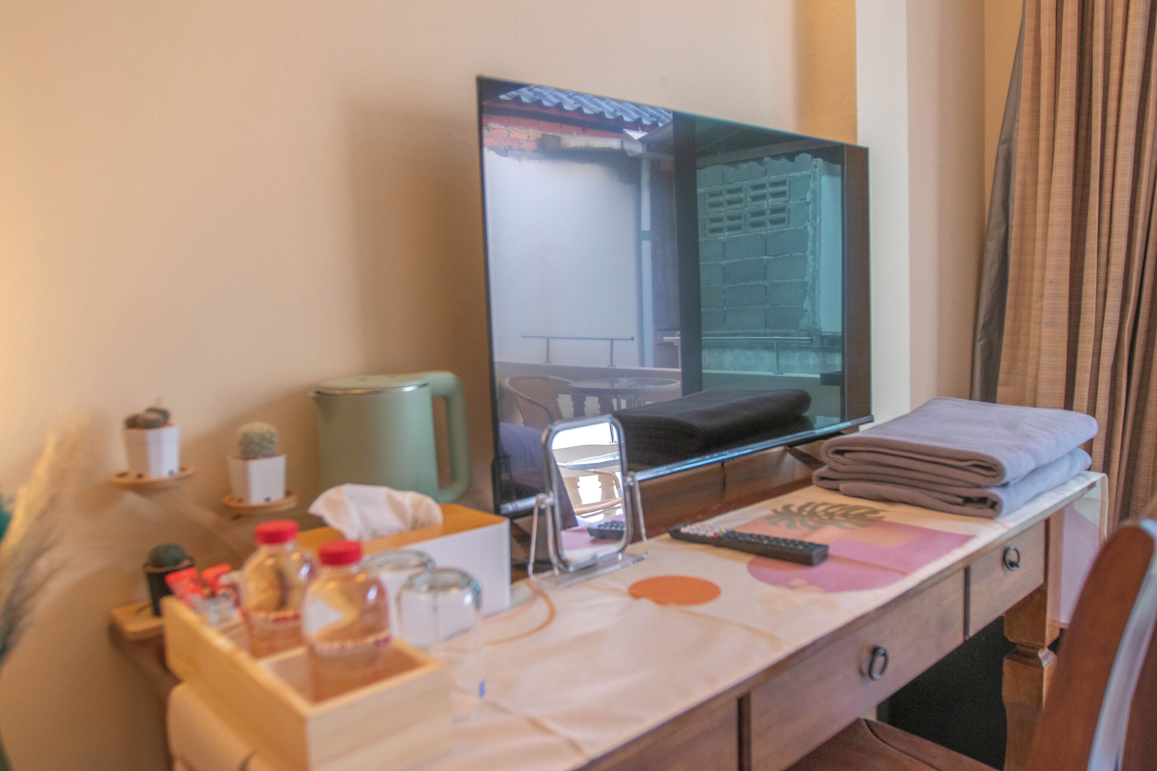 In-room safe, desk, laptop workspace, iron/ironing board