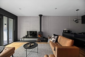 Smart TV, fireplace