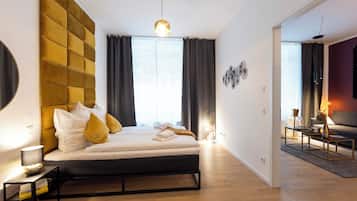 Apartamento superluxo | 1 quarto, roupas de cama premium, individualmente decorados