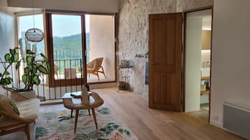 Habitación exclusiva doble, vistas al valle | Ropa de cama de alta calidad y edredones de plumas