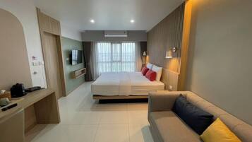 Deluxe King Studio | Een bureau, extra bedden, gratis wifi, beddengoed