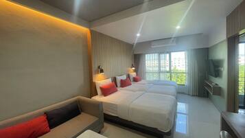 Desk, rollaway beds, free WiFi, bed sheets