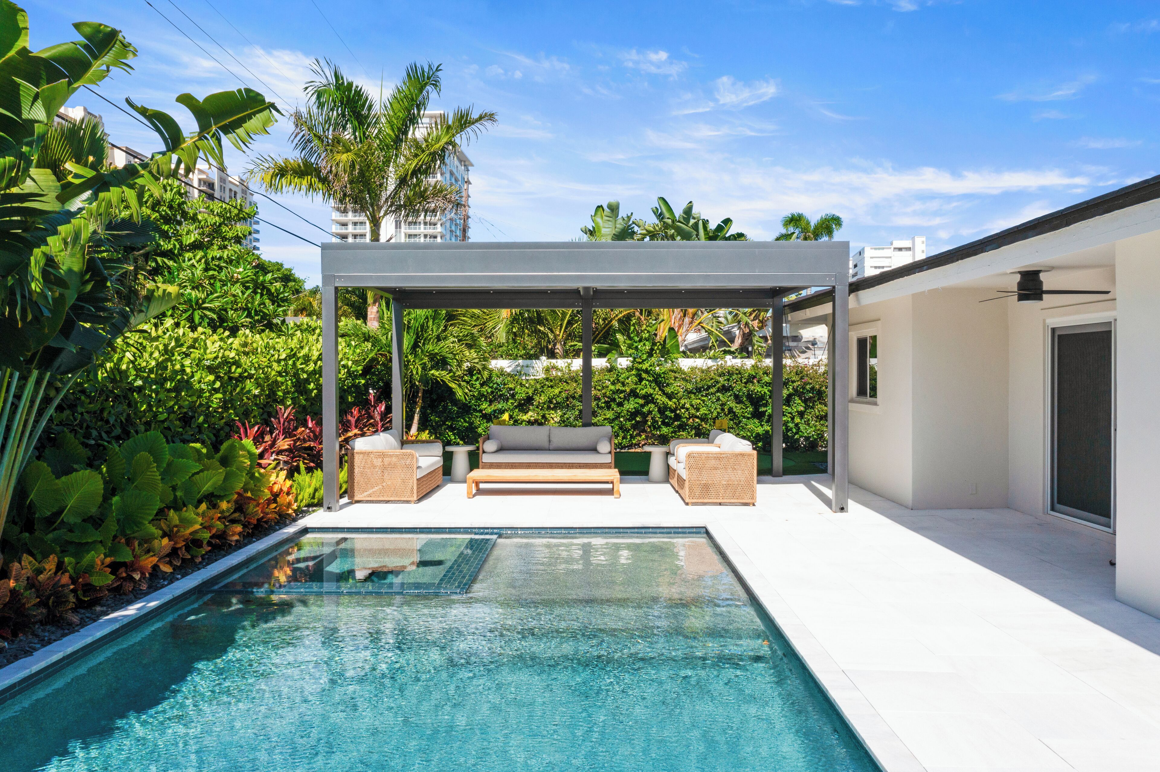 Een verwarmd zwembad