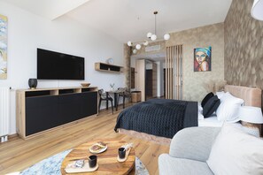 Studio, Sauna | Living room - Modern Studio Hanza Tower by Renters (Szczecin)