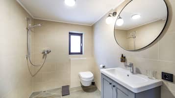 Classic Studio | Bathroom amenities | Shower, hair dryer, towels, soap