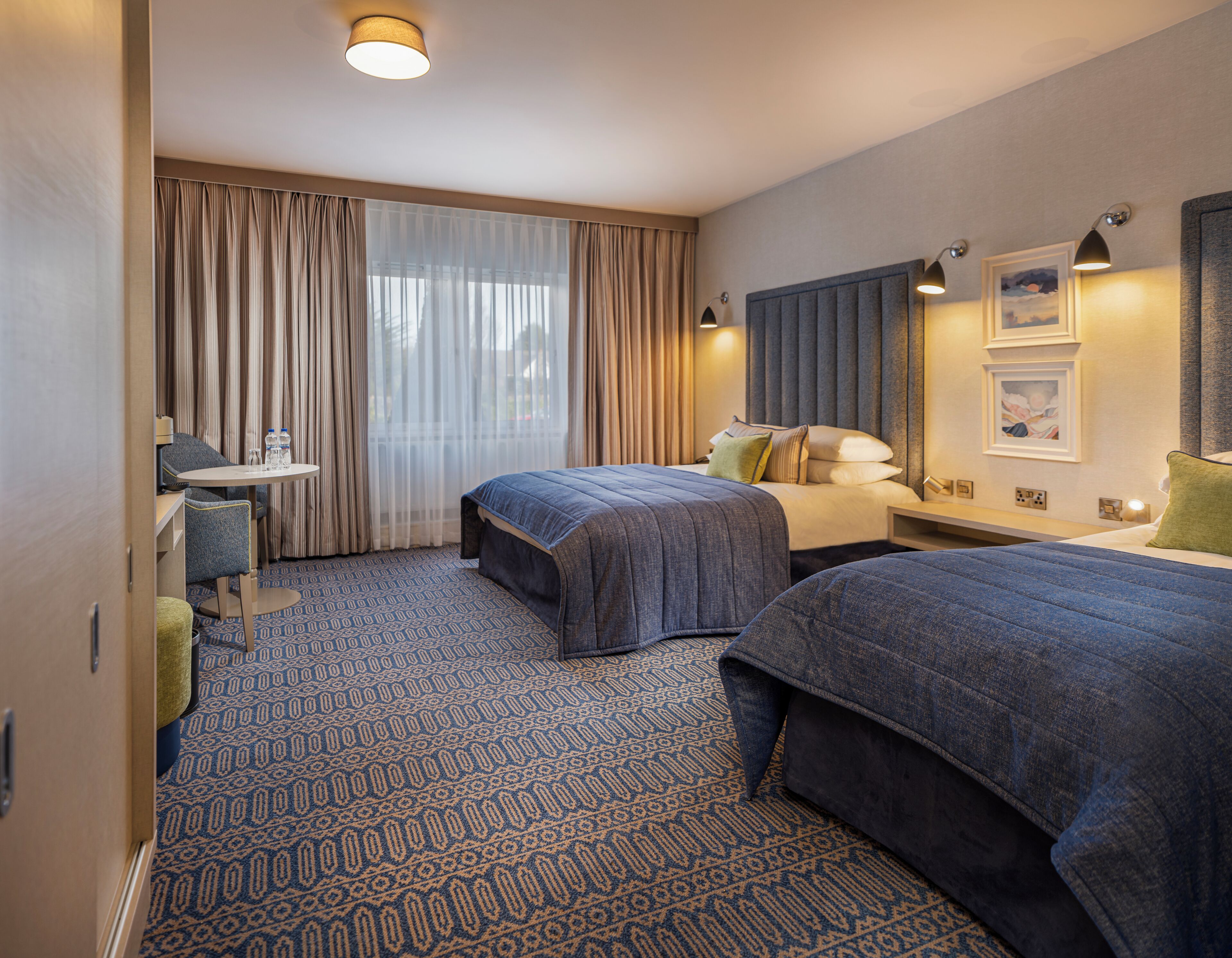 Accessible Twin Room | In-room safe, laptop workspace, soundproofing, iron/ironing board