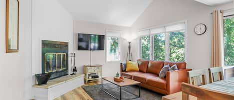 Smart TV, fireplace, video games, table football