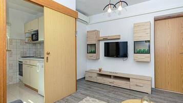 Apartment (Apartments Radojković Lumbarda -One ) | Living room | 32-inch flat-screen TV with cable channels