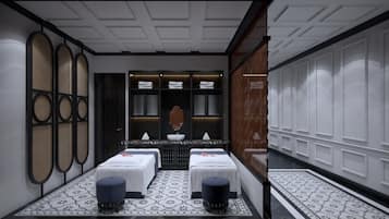 Couples treatment rooms, sauna, hot tub, steam room, body treatments