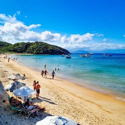 Trên bãi biển, cát trắng, dù trên bãi biển, quán bar trên bãi biển