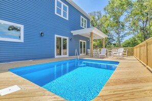 Pool - Trottin’ To Paradise: Charming, Spacious Rental with Private Pool (Oak Island)