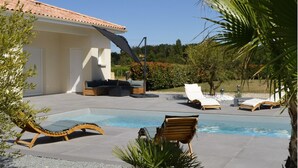 Piscine extérieure, piscine chauffée