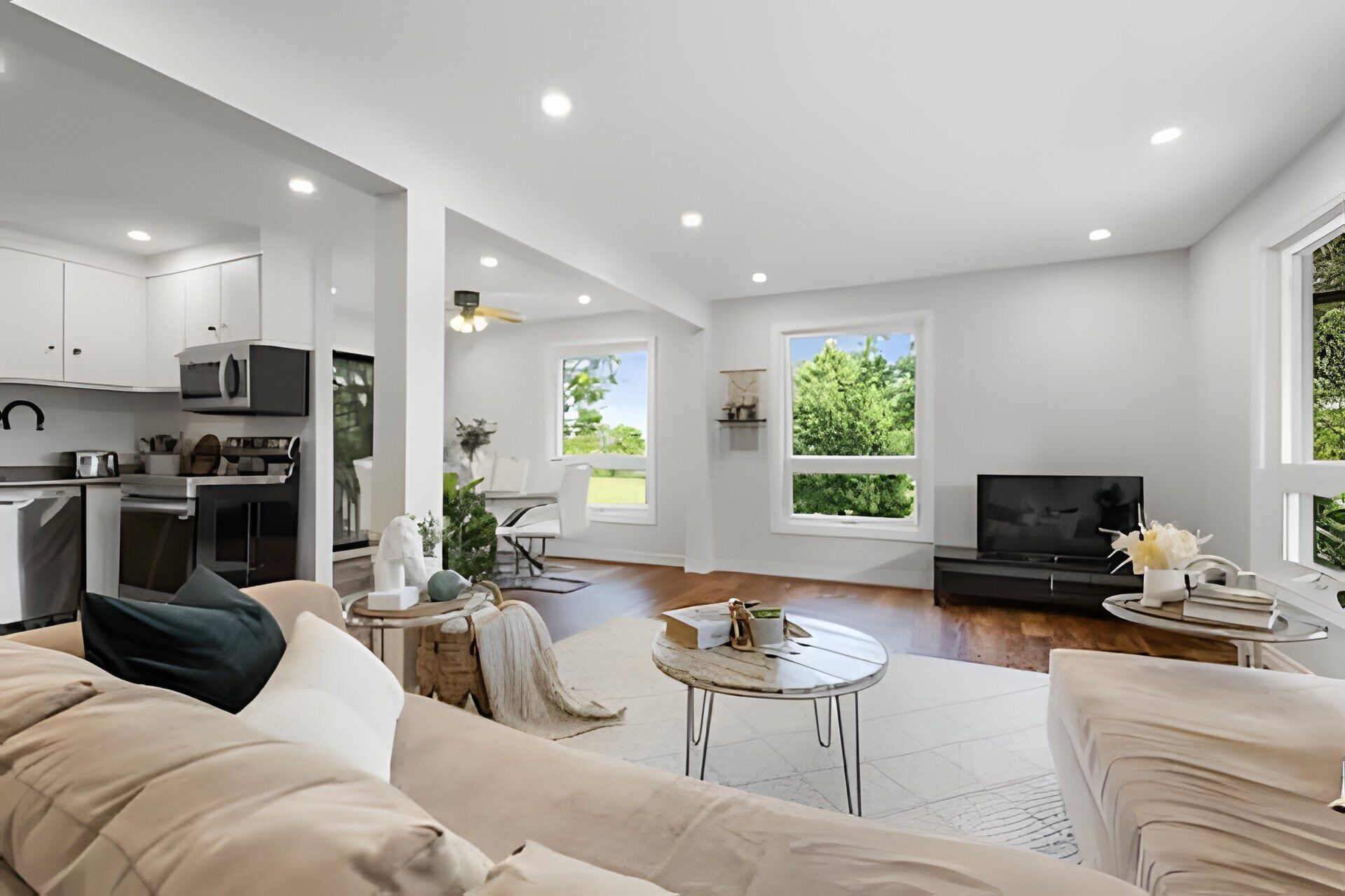 45-inch Smart TV with cable channels