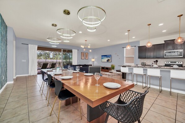 Dining - EV_8884 - 8 Bed 6 Bath Villa with Screened Private Pool with Spillover Spa, Game (Kissimmee)