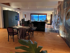 Apartment, 1 Bedroom, Terrace, Garden View | Dining