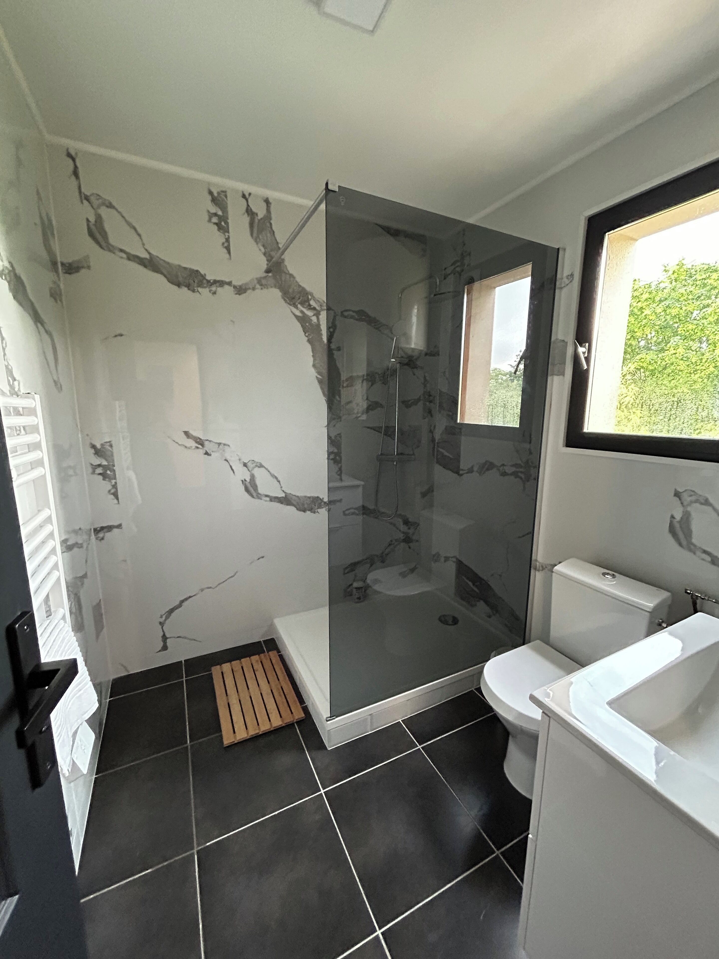 Towels, soap, toilet paper