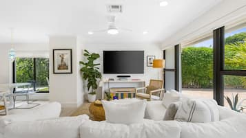 Smart TV, books, stereo