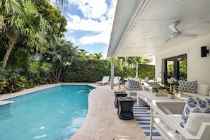 Outdoor pool, a heated pool