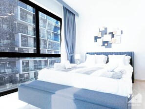 Apartment (2 Bedrooms) | 2 bedrooms, iron/ironing board, bed sheets - Wonderful 2B With Breathtaking View in JVC (Dubai)