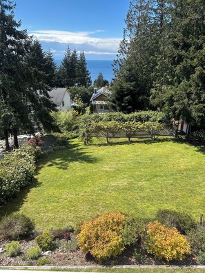 Property grounds - Ocean view close to the best beach on the Sunshine Coast. (Gibsons)