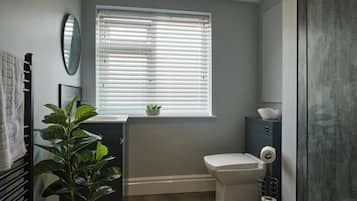Hair dryer, towels