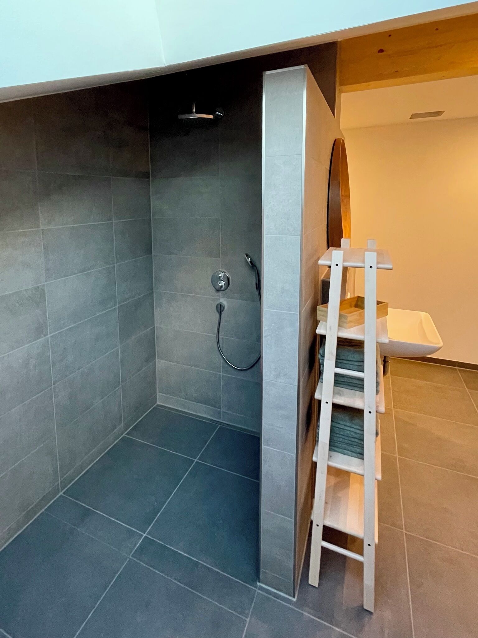 Dusche, Haartrockner, Seife, Toilettenpapier