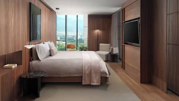 Ropa de cama de alta calidad y minibar