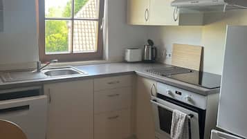 Fridge, oven, stovetop, dishwasher