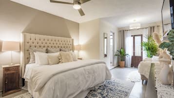 Standaard huis, 1 kingsize bed met slaapbank, keuken, uitzicht op de stad | 1 slaapkamer, luxe beddengoed, bedden met traagschuimmatrassen