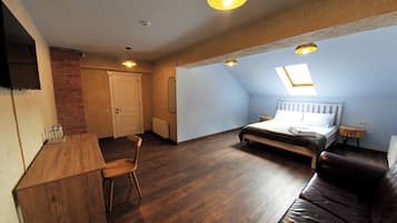Loft superior | 2 quartos, frigobar, escrivaninha, Wi-Fi de cortesia