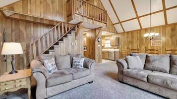 TV connectée, cheminée, jeux vidéo