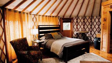 Deluxe Tent, Private Bathroom, Mountain View | 1 bedroom, premium bedding, down duvets, pillow-top beds