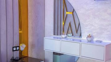 Deluxe Apart Daire, 2 Yatak Odası, Bahçe Manzaralı | 2 yatak odası, Select Comfort yatak, ütü/ütü masası