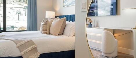 2 Schlafzimmer, Zimmersafe, Schreibtisch, Bügeleisen/Bügelbrett