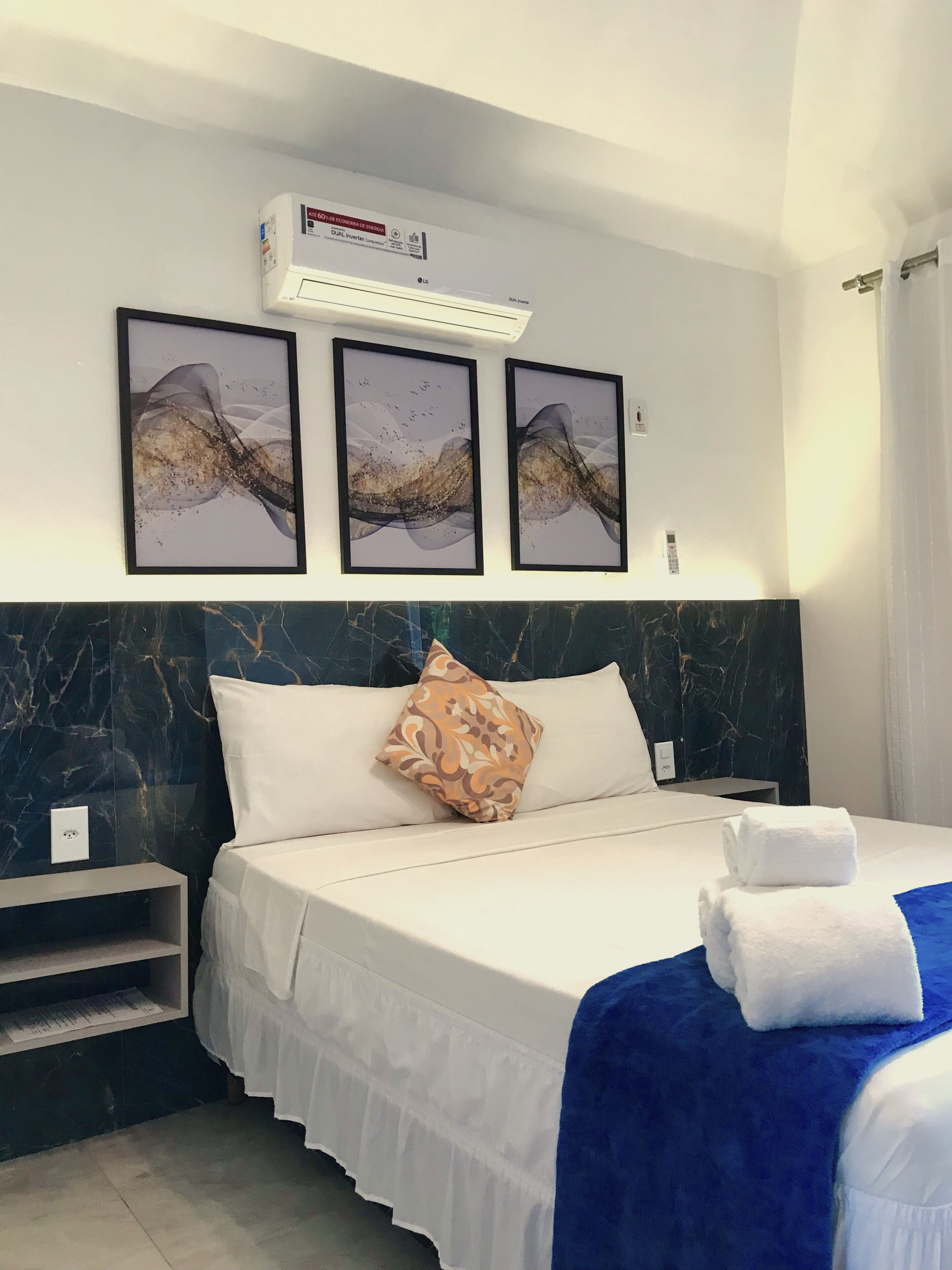 Blackout curtains, free WiFi, bed sheets