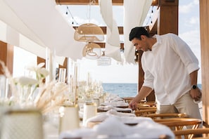 Outdoor wedding area