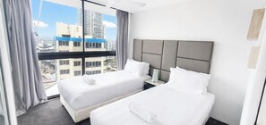 2 bedrooms, iron/ironing board, WiFi, bed sheets