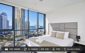 2 bedrooms, iron/ironing board, WiFi, bed sheets - 2 Bedroom with beautiful view Apartment In Surfers (Surfers Paradise)