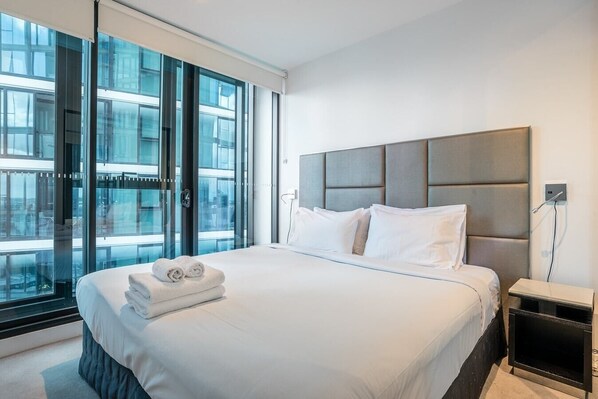 1 غرفة نوم ومكواة/لوح كي وواي فاي وملاءات أسرّة