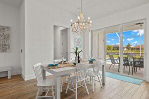 Dining - Villa Cape Vida - Brand new 4-bedroom electric-heated pool home on canal - SWFL Rentals (Cape Coral)