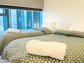 2 多间卧室、熨斗/熨衣板、免费 WiFi、床单