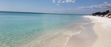 Sun-loungers, beach towels
