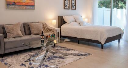 Spacious Modern 1B Studio w Patio, W&D