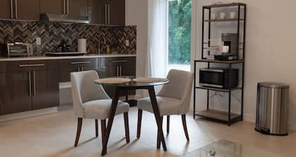 Spacious Modern 1B Studio w Patio, W&D