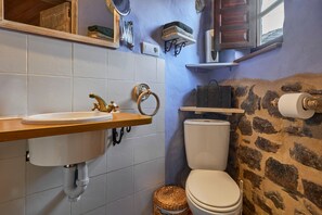 Shower, hair dryer, towels - Country House 'El Sardón 2' with Mountain View, Wi-Fi and Air Conditioning (Labaniego)