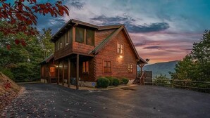 Exterior - NEW!! Mountain Views! Quiet Escape w/ Fire Pit, Hot Tub, Front Porch Sitting (Sevierville)